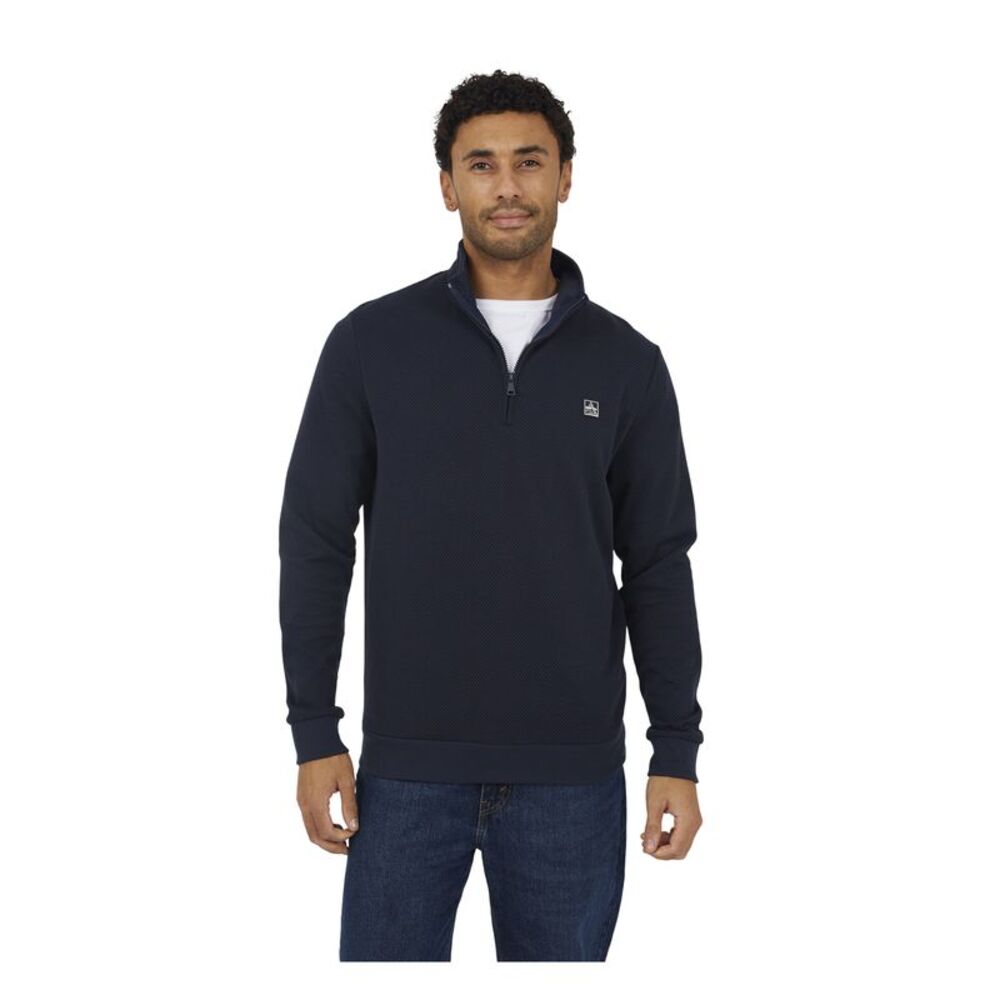 Brave Soul Mens Flight Funnel Neck Sweatshirt / Navy